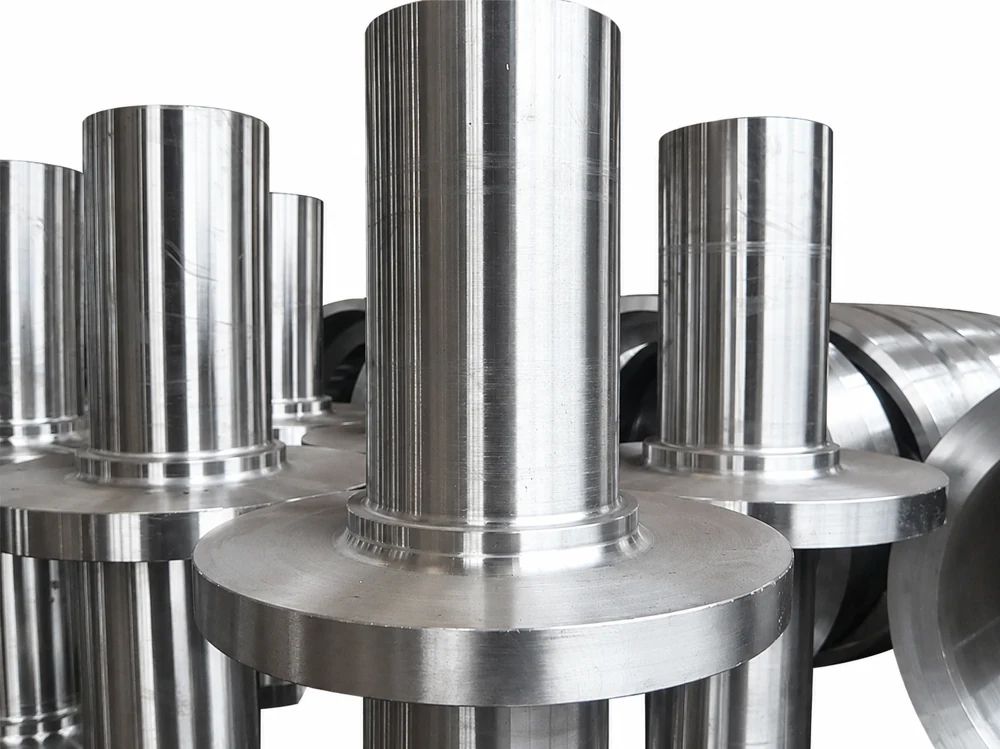 Open die forging parts-forged cylinder-1 on a white background Open die forging parts-forged cylinder-1 on a white background