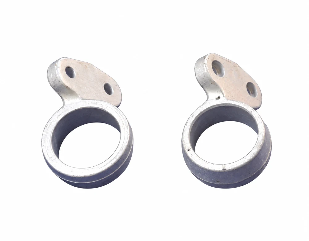 Small Aluminium forging parts on a white background Small Aluminium forging parts on a white background